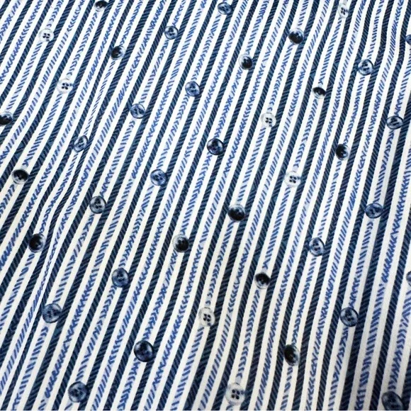 NWT VISCONTI BLACK Men's Patterned Striped Shirt Size Medium​ - Picture 9 of 13
